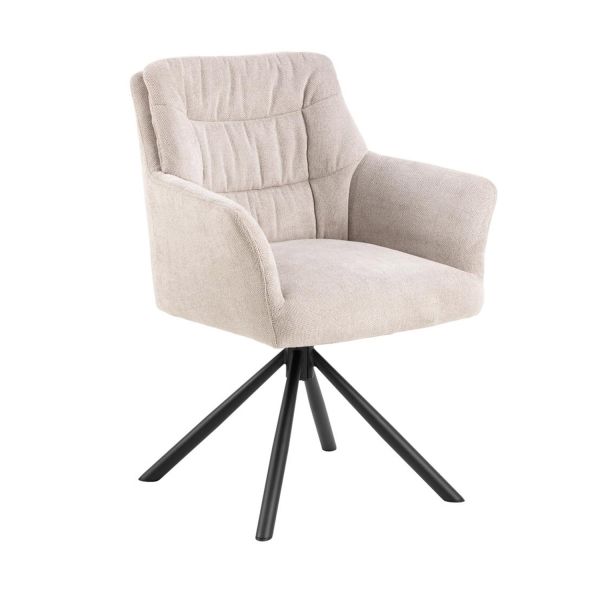 Обеденный стул с подлокотником ALONSO бежевый