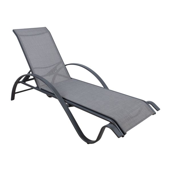 Deck chair BOSTON light grey
