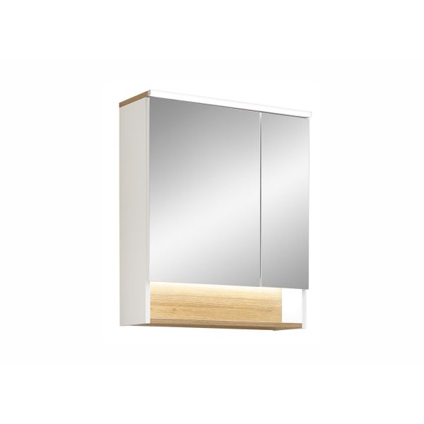 Spoguļstikla skapis PELIPAL matēts balts/ozols