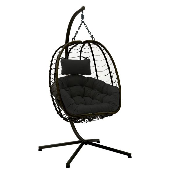 Piekaramais šūpuļkrēsls GRANVIN 92x98xH189cm, tumši pelēks