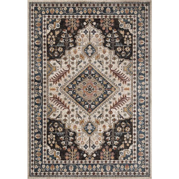 Carpet DARLY-4, 133x190cm, blue/beige