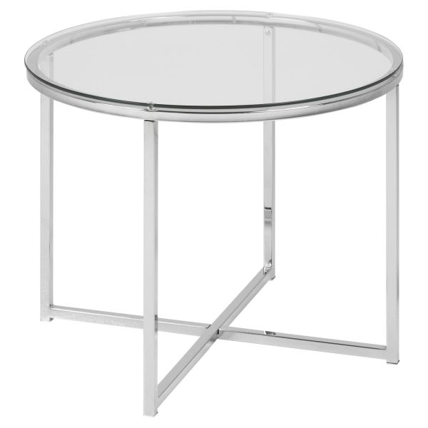 Papildu galds CROSS D55xH45cm, caurspīdīgs