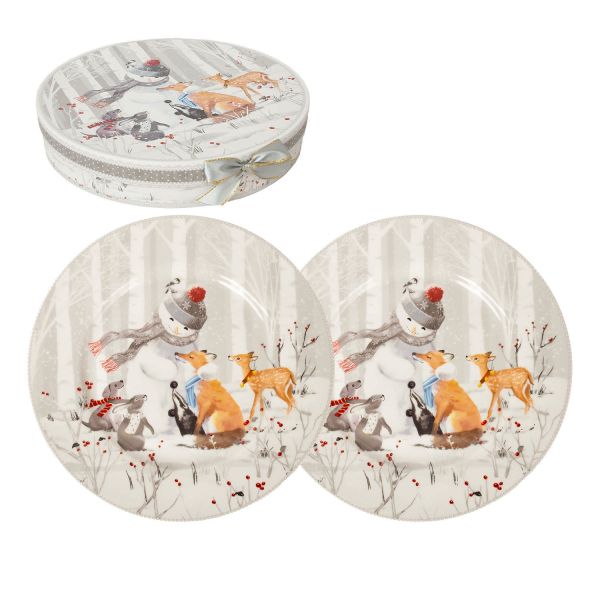 Plates MIA SNOW D26cm 2pcs in a gift box