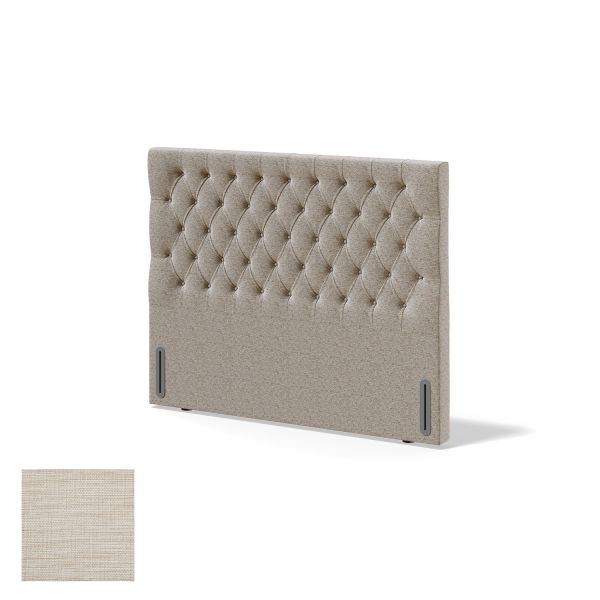 Headboard RED/BLACK SOLHALL MANGO 160cm, light beige