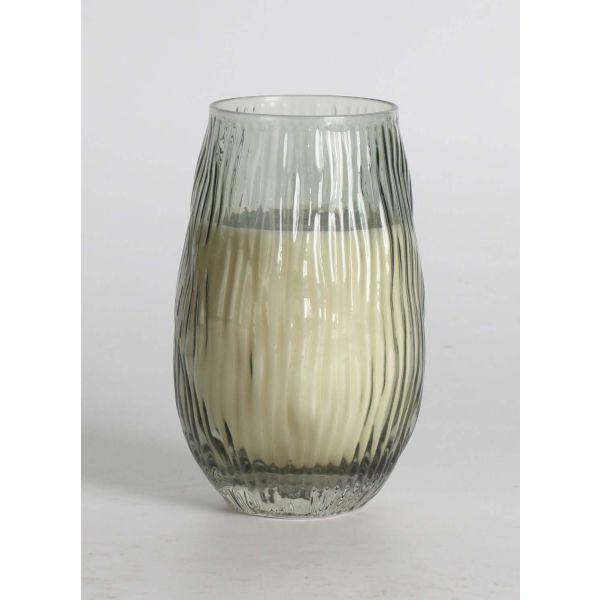 Aromātiskā svece stiklā NATURE GREEN H13,5cm, Evergreen