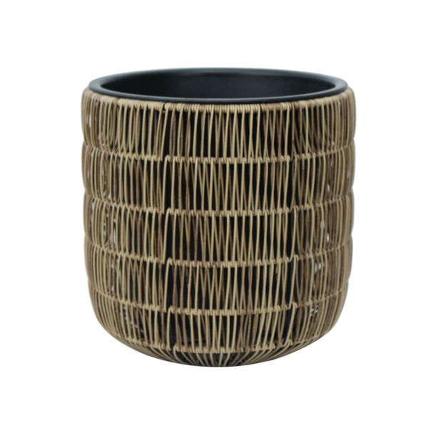 Puķu pods WICKER D35xH36cm, gaiši brūns