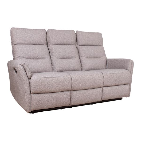 Recliner sofa BOWERS 3-seater with manual mechanism, beige