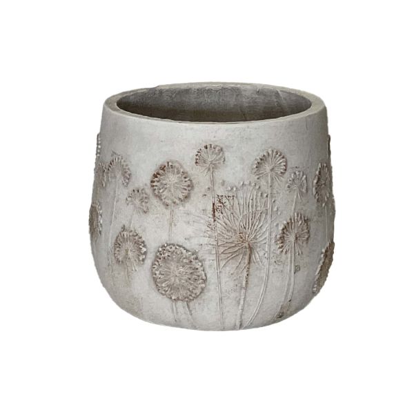 Puķu pods SUNNY FLORE D23.5xH21cm balts