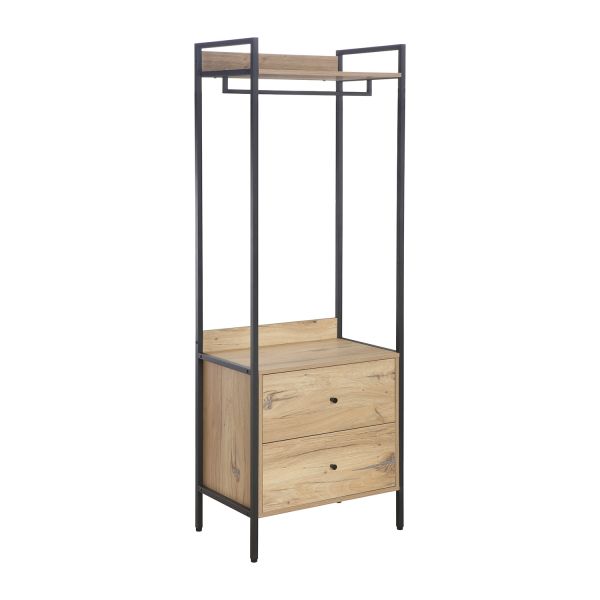 Hallway shelf HANNES 64x40xH180cm, rustic melamine