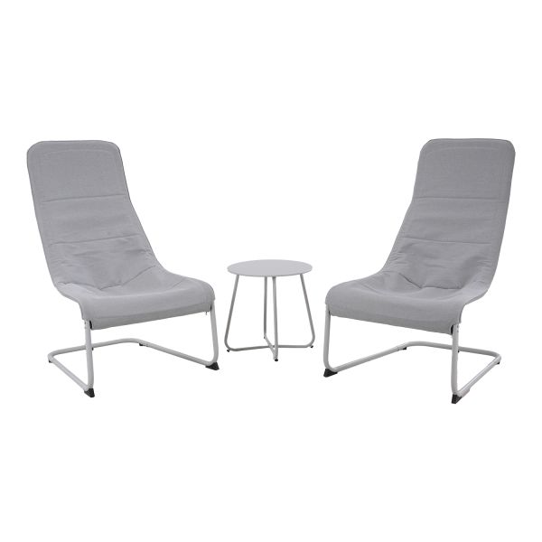 Балконный комплект MELFI стол и 2 стула, серый