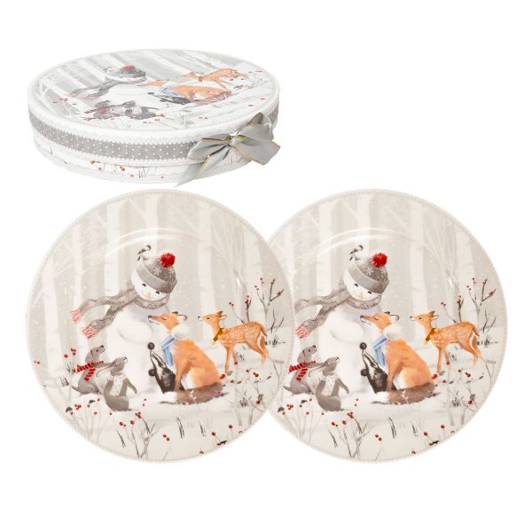 Plates MIA SNOW D19cm 2pcs in a gift box