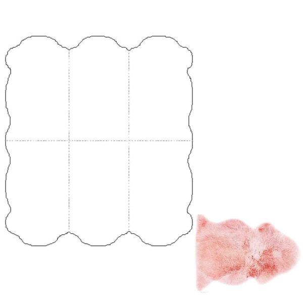 Sheepskin rug MERINO 130x180cm, rosa