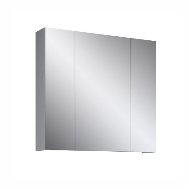 Spoguļskapītis DEVON 80x16xH75cm, balts spīdums