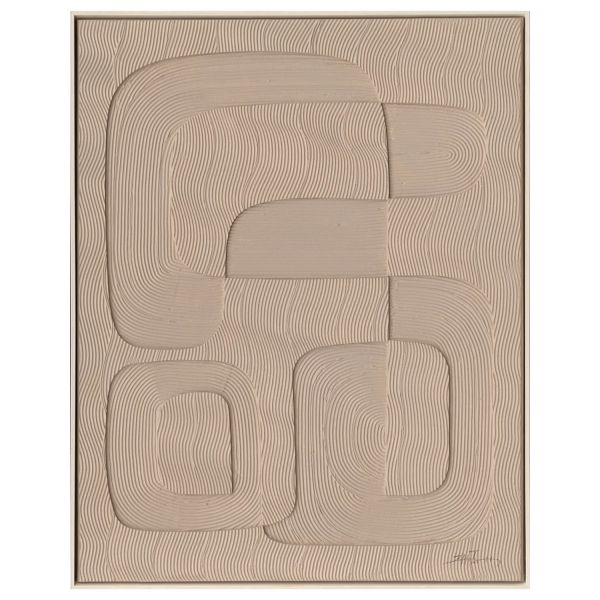 Glezna ar rāmi 80x100cm, gaiši brūna forma