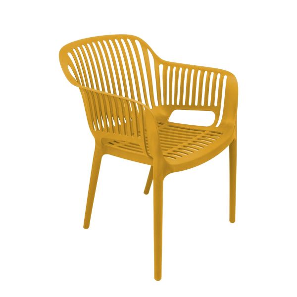 Chair POPPY yellow plastic