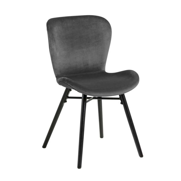 Dining chair BATILDA-A1 dark grey/black