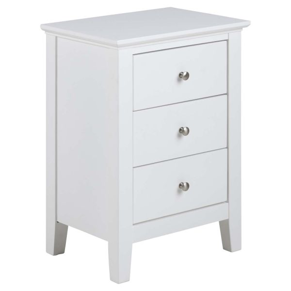 Nightstand LINNEA with drawers, white
