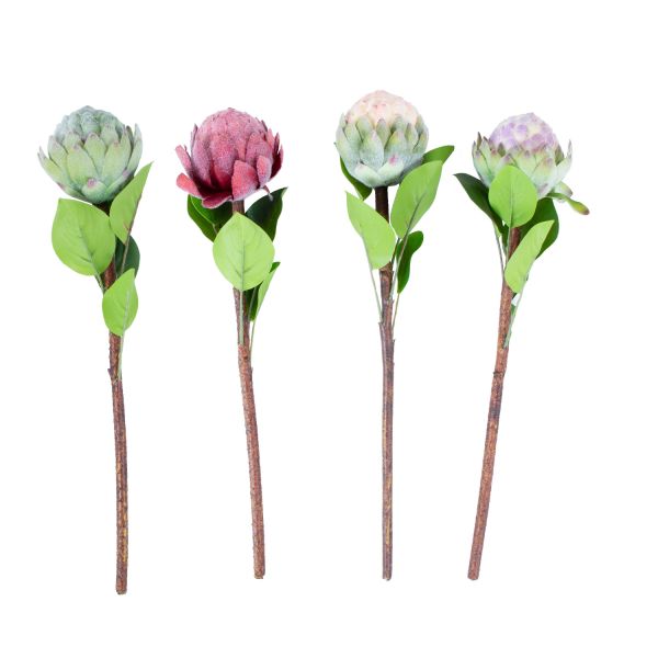 Mākslīgais zieds FLOWERLY H46cm artišoks, mix