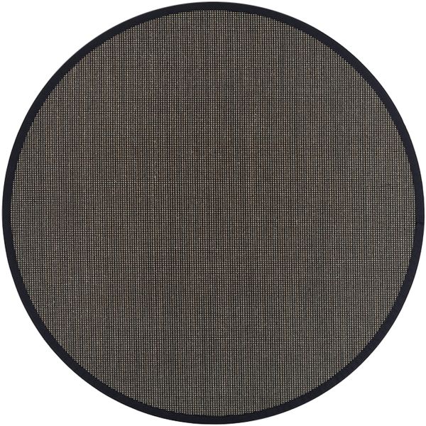 Carpet LIVOS D200cm, black/brown