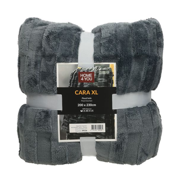 Plaid CARA XL 200x230cm, dark grey