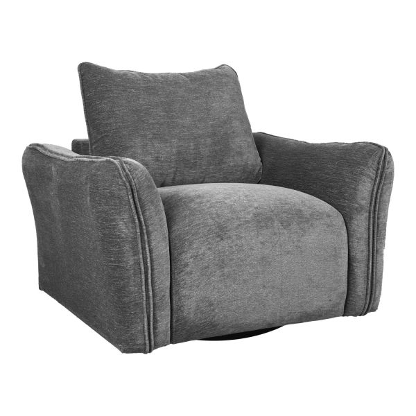 Armchair DIVI swivel, grey