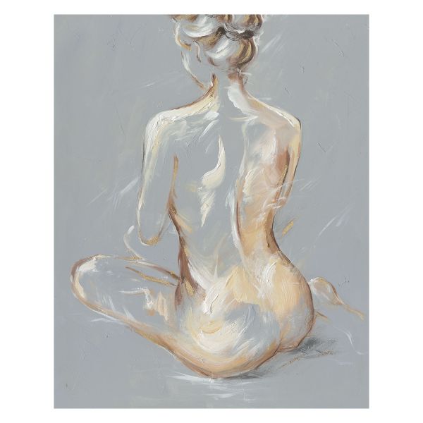 Oil painting 80x100cm, seated lady