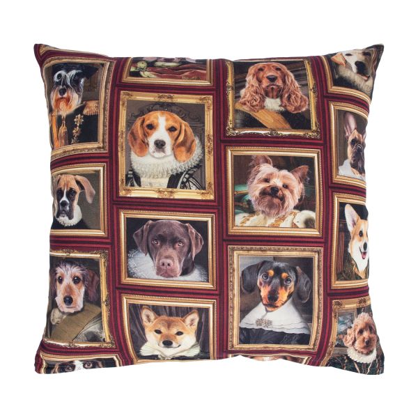 Pillow HOLLY 45x45cm, dogs in a frame