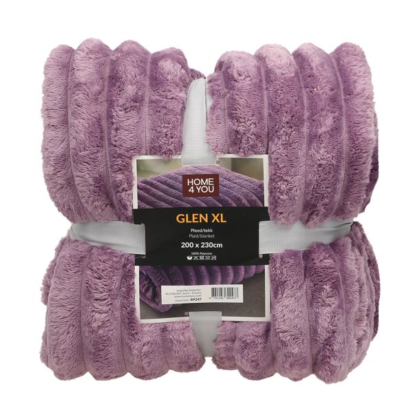 Plaid GLEN XL 200x230cm, Purple