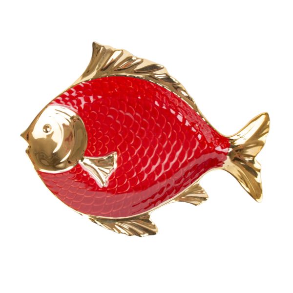 Plate GOLDFISH 44x36cm, red