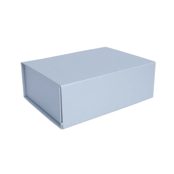 Paper box TRUDY 26x18x8.5cm foldable, grey