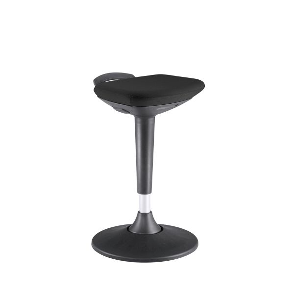 Ergonomisks augsts krēsls SWING D40xH60-845cm sēdvieta apšūta ar audumu krāsa: melns