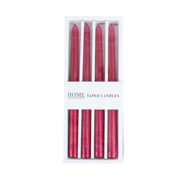 Candle CAROL 25cm red