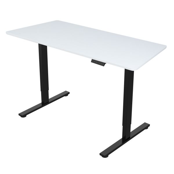 Desk ERGO FIT with 1 motor 120x60xH71,5-116cm, white/black
