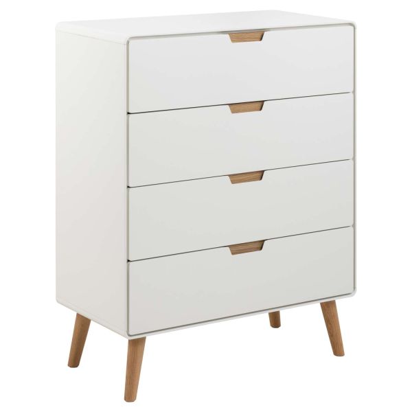 Chest of drawers LOWELL 80x40xH100cm, white