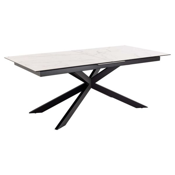 Ēdamistabas galds IRWINE 200/240x100xH76cm, balts