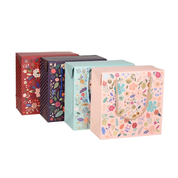 Подарочный пакет BOXY M, 21x21x10 см, микс