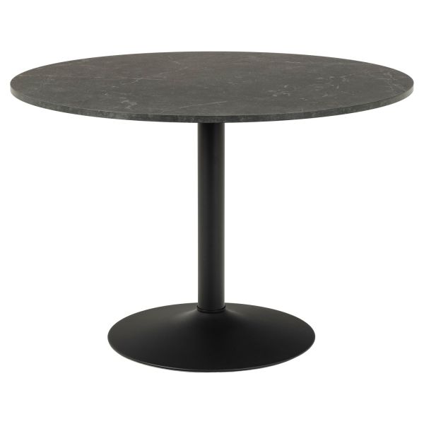 Ēdamgalds IBIZA D110xH74cm, melns marmors