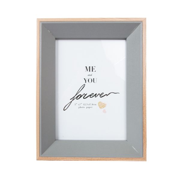 Фоторамка DECOR, 10x15см, серый/дерево