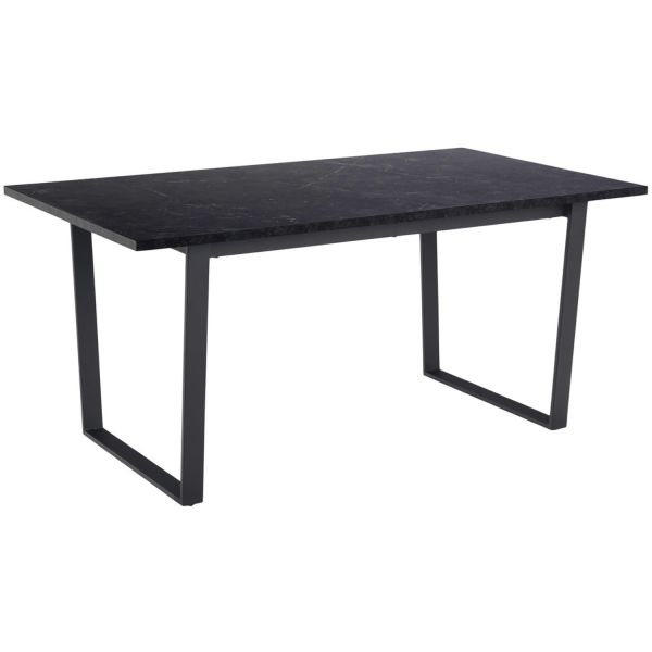 Pusdienu galds AMBLE 160x90xH74cm, melns marmors