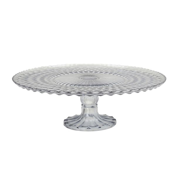 Glass platter CAKE PLATE D29xH9cm