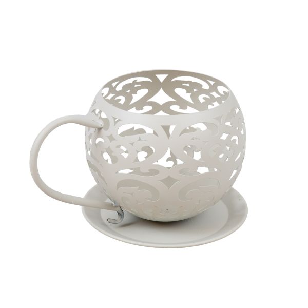 Candle holder SANDY 26x19xH15cm, antique white