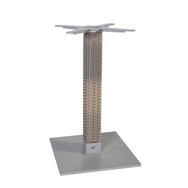 Ножка для стола 40x40xH72см, алюминий с плетением из пластика