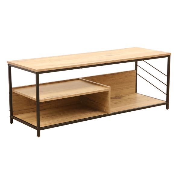 TV galds DIMITRA 120x40xH45cm, veclaicīgs/melns
