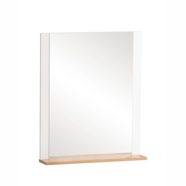 Sienas spogulis JELDA 60x12xH71cm, ozols/matēts balts