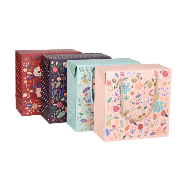 Подарочный пакет BOXY S, 15x15x8 см, микс