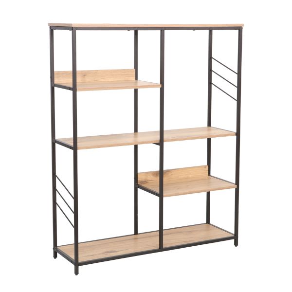 Plaukts DIMITRA 100x30xH124cm, lauku stila / melns