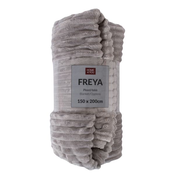 Pleds FREYA 150x200cm, gaiši pelēks