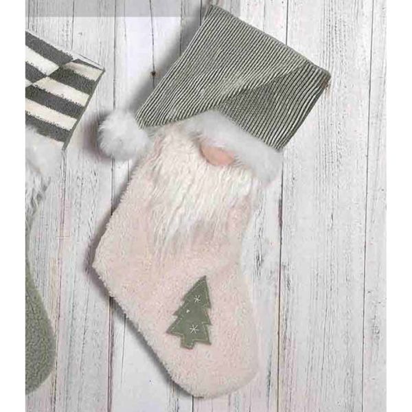 Christmas stocking FUN CANDY H52cm, white