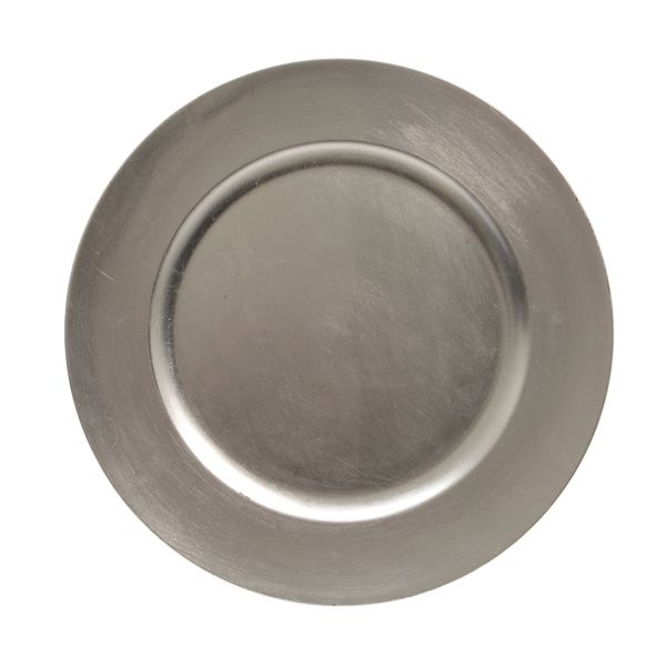 Декоративная тарелка GLOW D33см, серебро