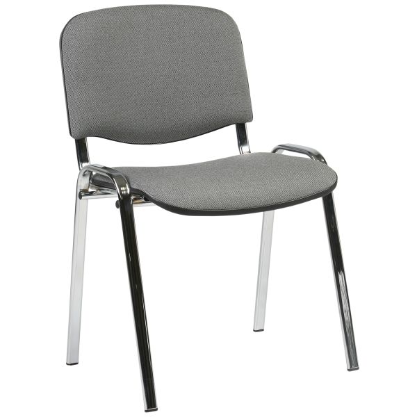 Guest chair ISO grey/chrome